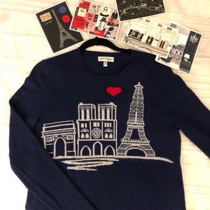 Neiman Marcus “Paris Love” Cashmere Sweater